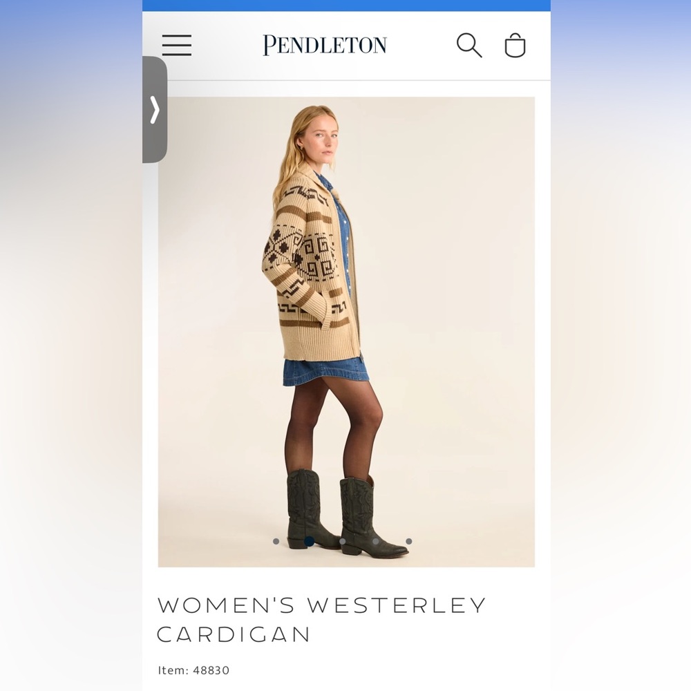 Westerley Cardigan lambswool, features two pockets plus a two-way zipper.NWT - Picture 8 of 9